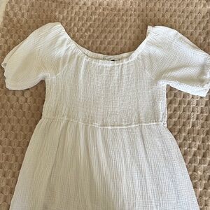 New York & Company White Textured Dress